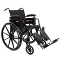 Black Nylon Wheelchair with Elevated Leg Rest N320