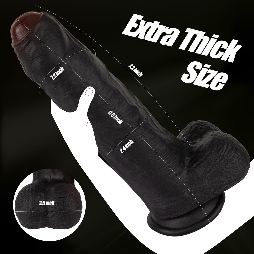 Black Realistic Dildo Vibrator C66625