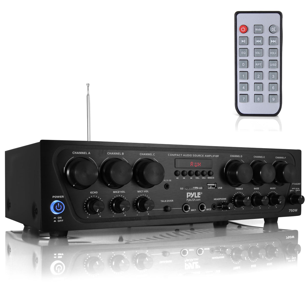 Wireless Bluetooth 6 Channel 750W Karaoke Amplifier C7182