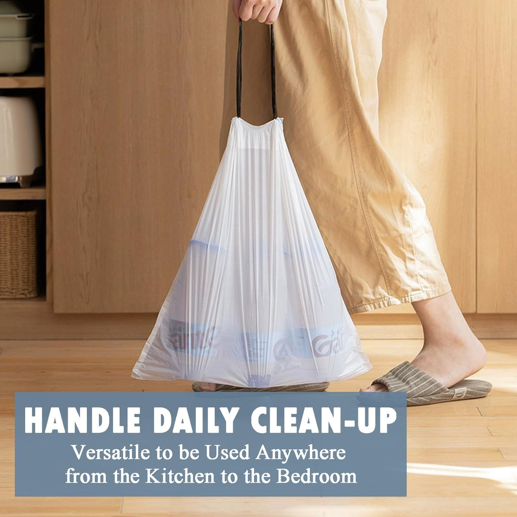 4 Gallon Drawstring Trash Bags 57 Count White O121