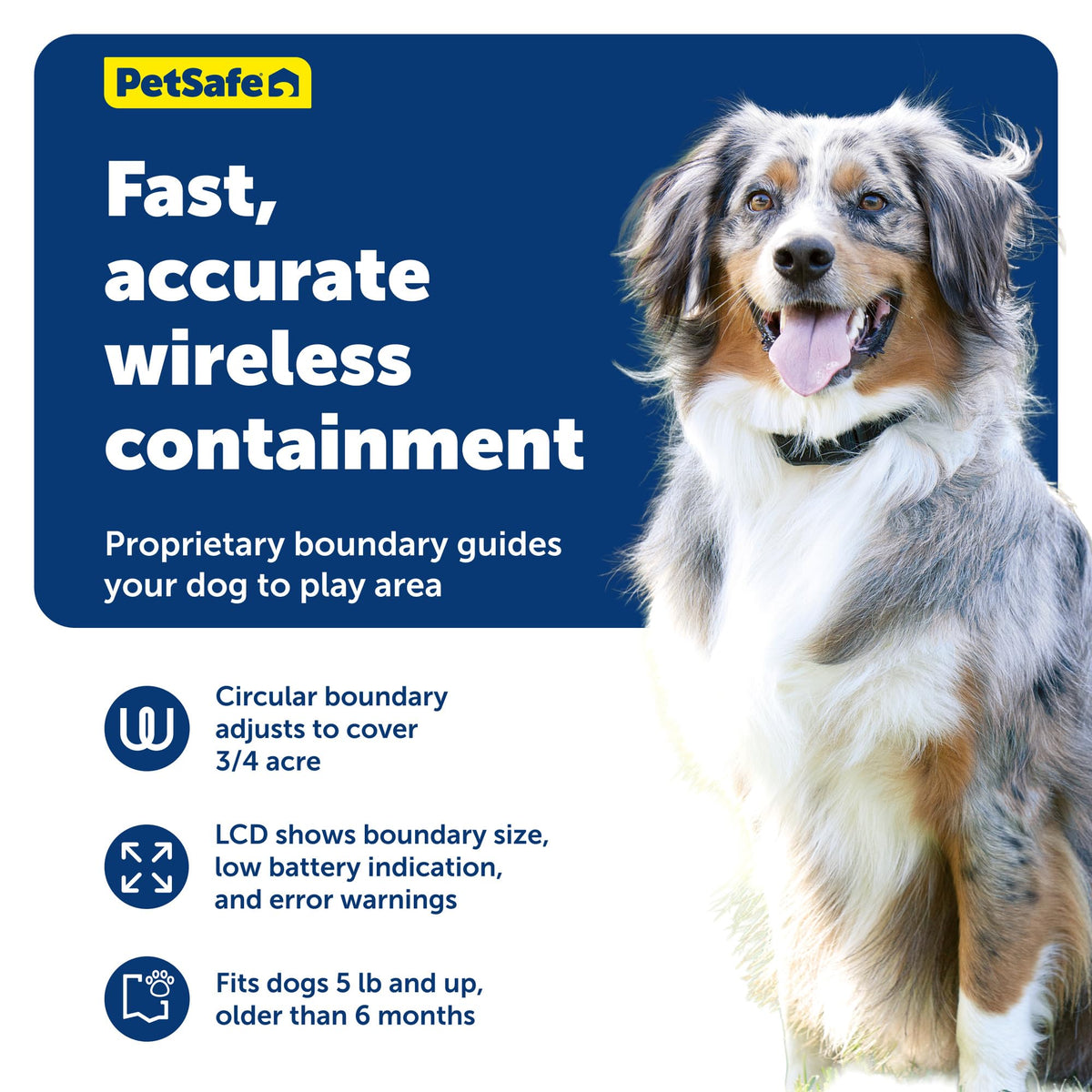 Compact Wireless Fence, 2-Dog, Up to 3/4 Acre W79891