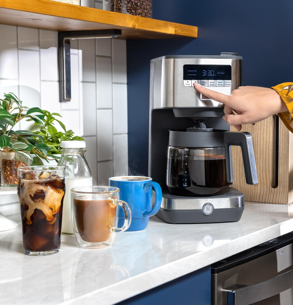 12-Cup Stainless Steel Drip Coffee Maker with Timer O308627