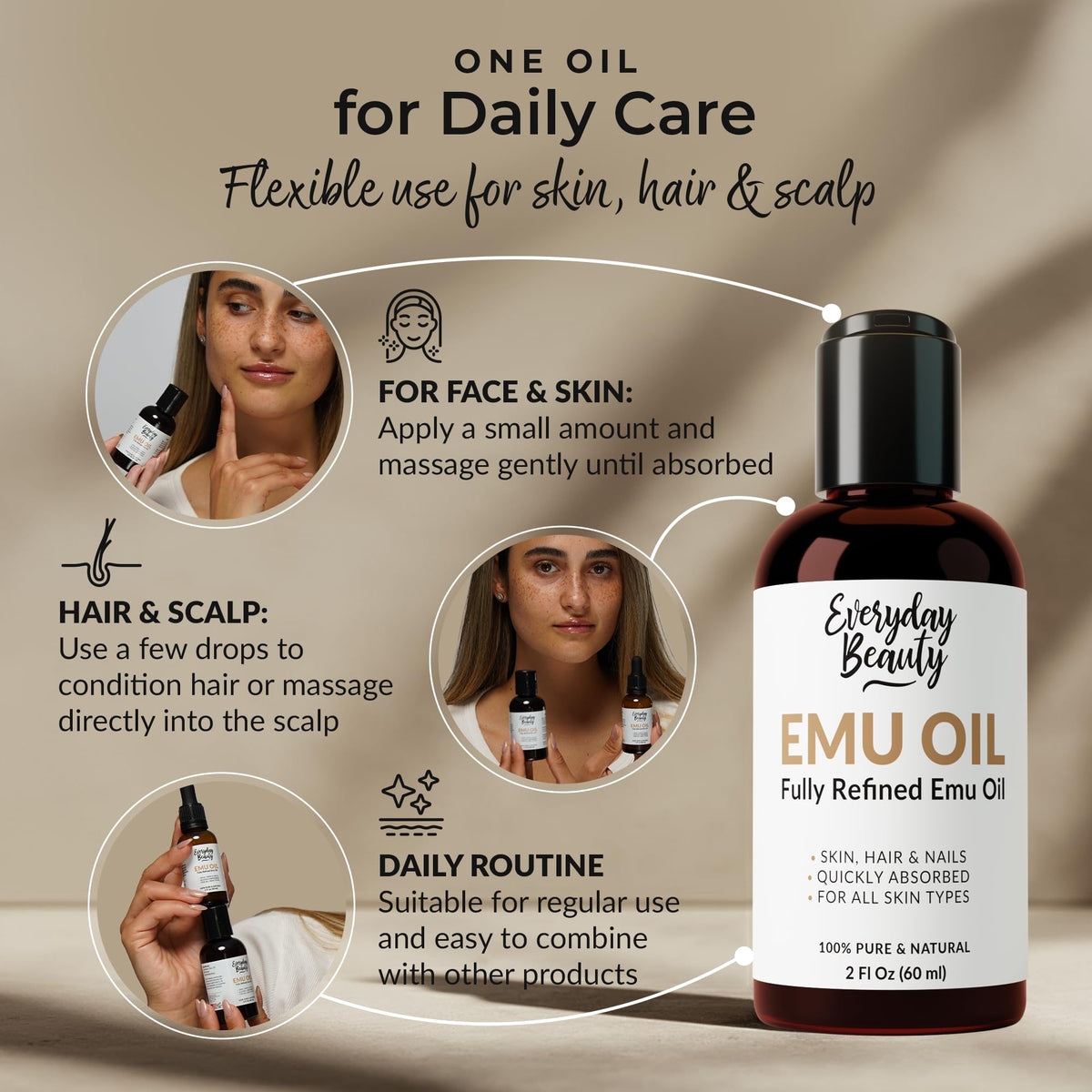 Australian Emu Oil 6X Refined 2 Fl Oz Z74758