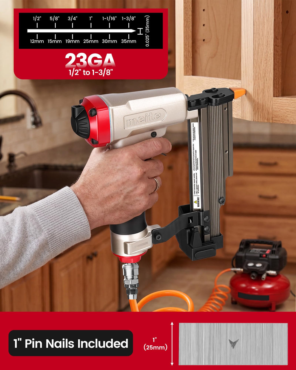 23 Gauge Pneumatic Pin Nailer Y35176