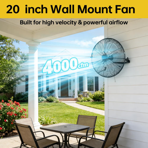 20 Inch High Velocity Metal Wall Mount Fan X30458