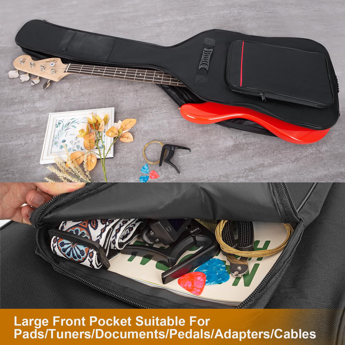 7mm Padding Waterproof Electric Bass Guitar Bag A58120