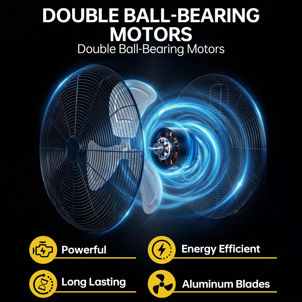 20 Inch High Velocity Metal Wall Mount Fan X30458