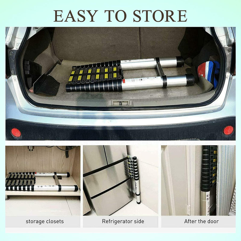 Collapsible Telescoping Ladder 20.5FT Aluminum Lightweight 330LB Capacity D372992