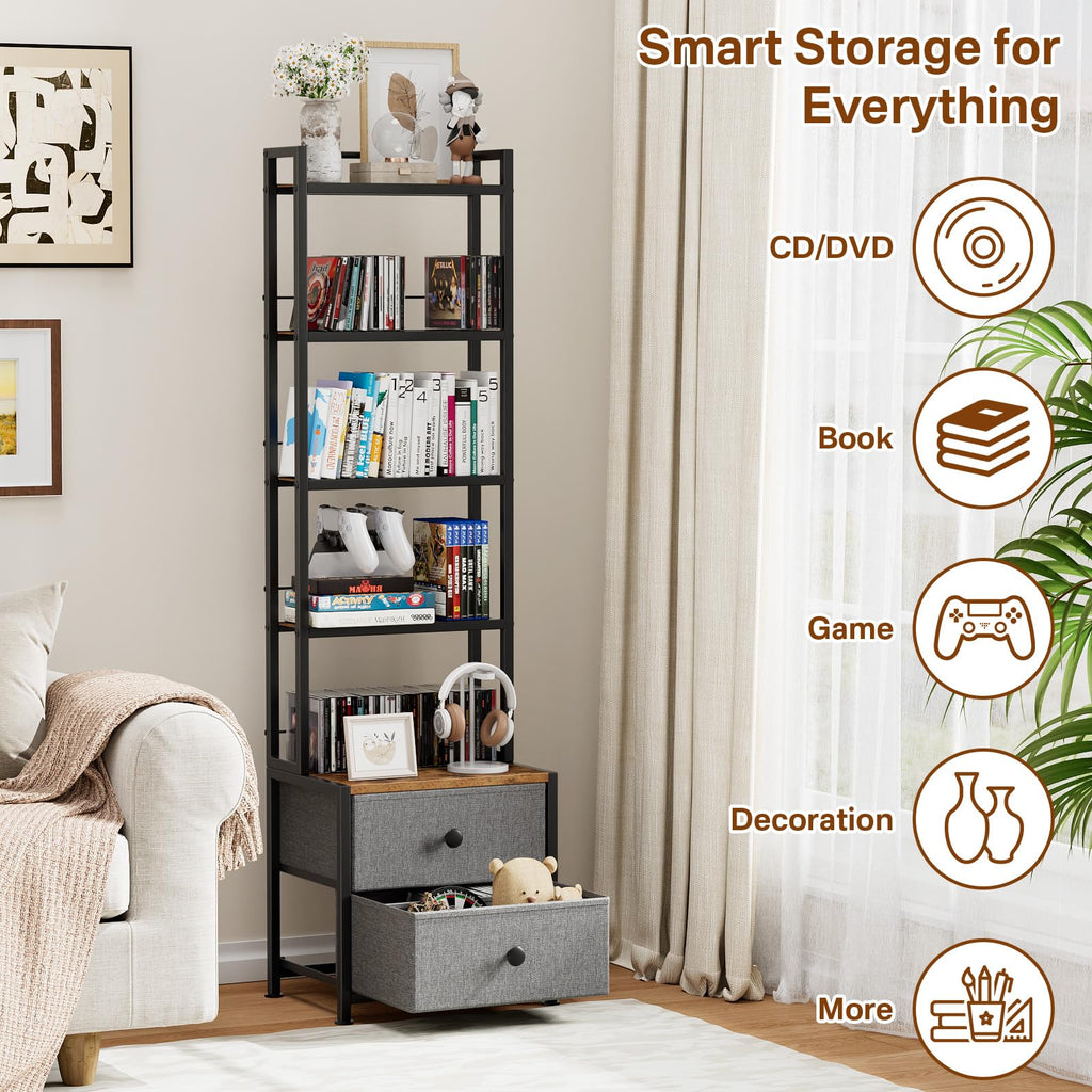 CD Storage Rack with Drawer S44312