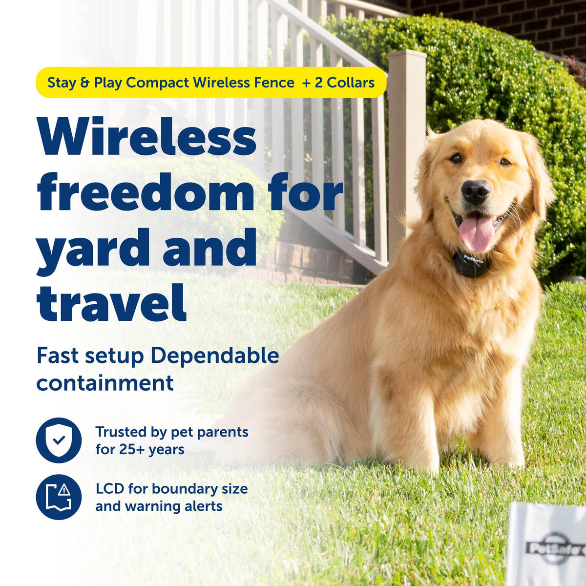 Compact Wireless Fence, 2-Dog, Up to 3/4 Acre W79891