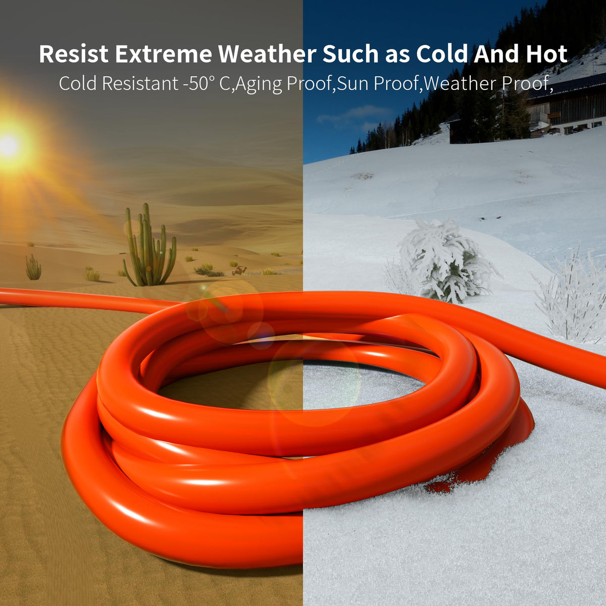 100 FT 16 Gauge Orange Outdoor Extension Cord Y555