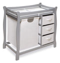 Gray Baby Changing Table with 3 Storage Baskets E858