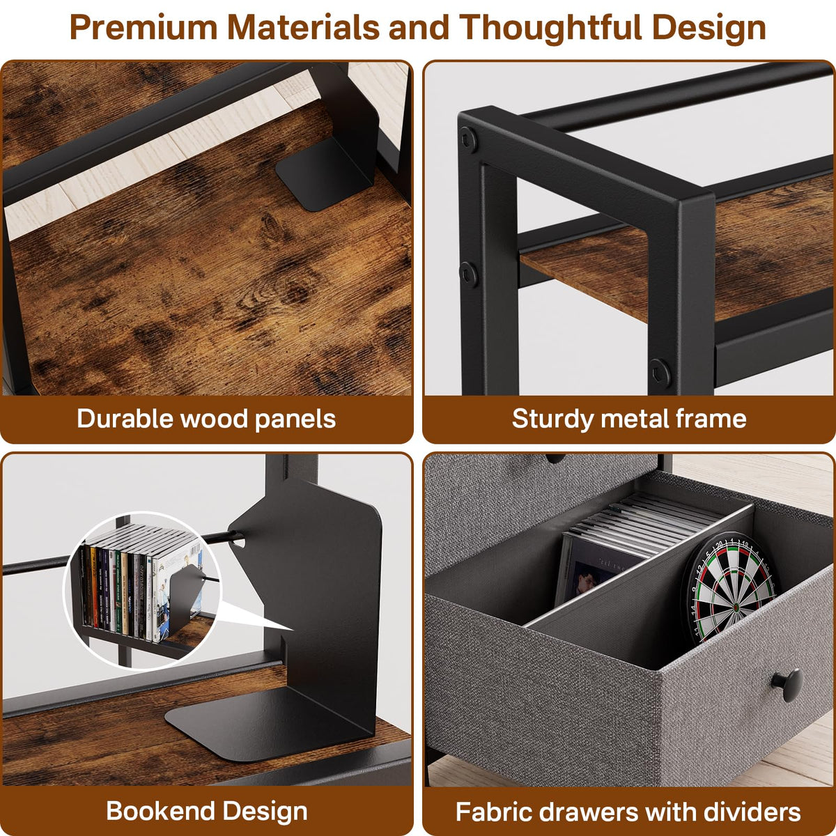 CD Storage Rack with Drawer S44312