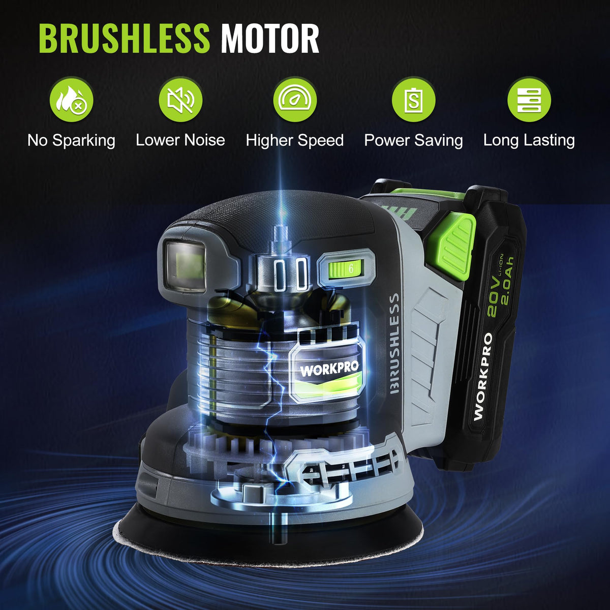 5-Inch Cordless Random Orbital Sander L569