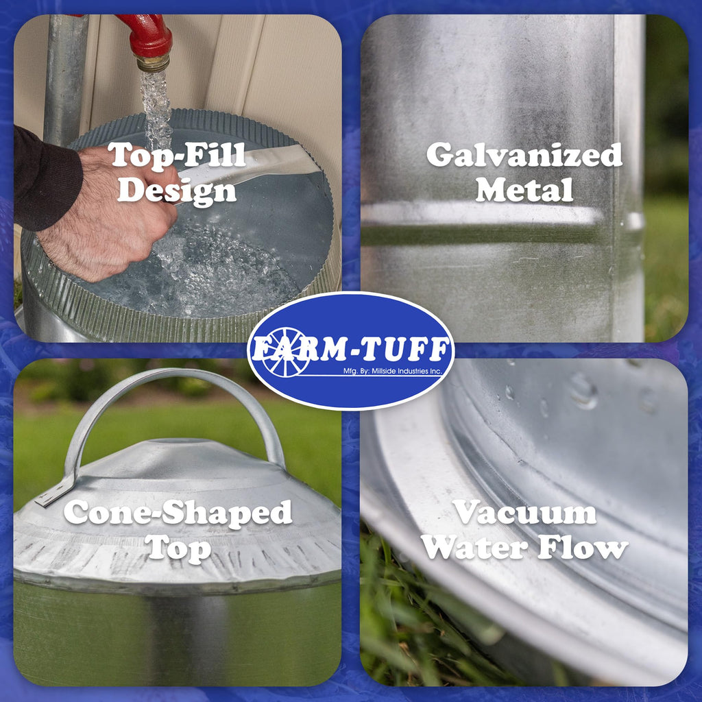 Galvanized 5 Gallon Poultry Waterer Y12597