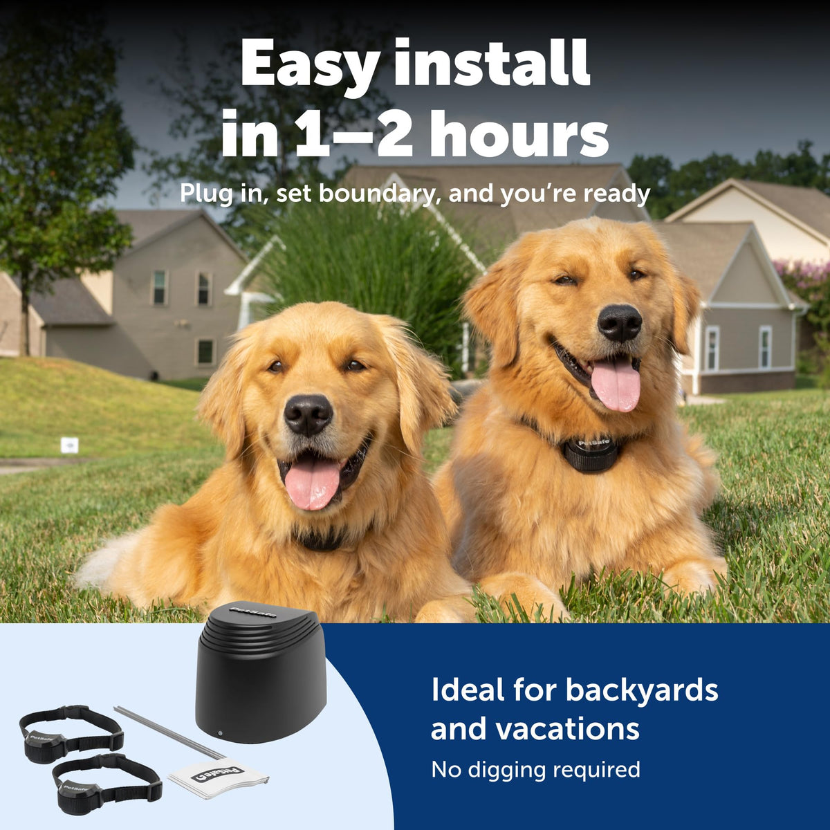 Compact Wireless Fence, 2-Dog, Up to 3/4 Acre W79891