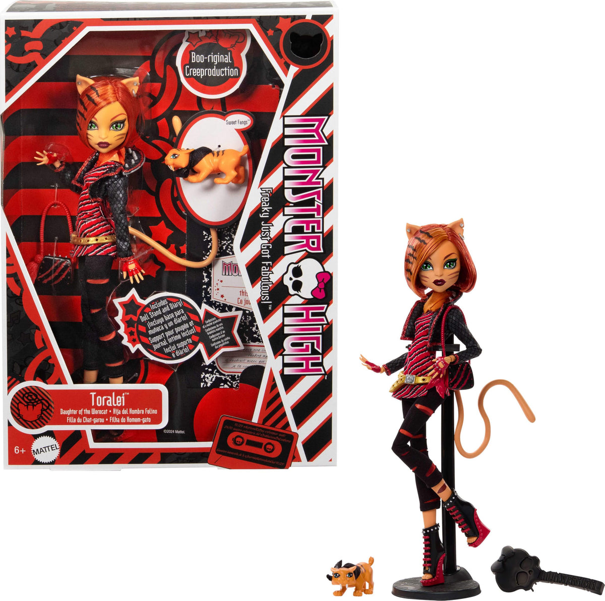 Monster High Doll with Doll Stand, Diary, and Pet E130