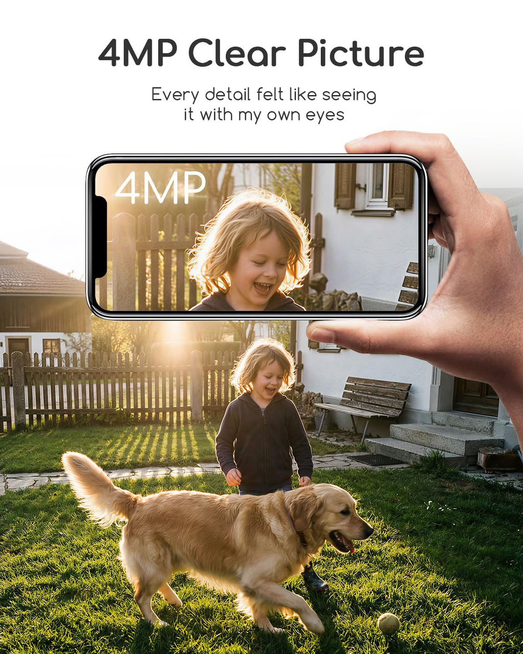 4MP/2.5K Wireless Outdoor Security Cameras P81464