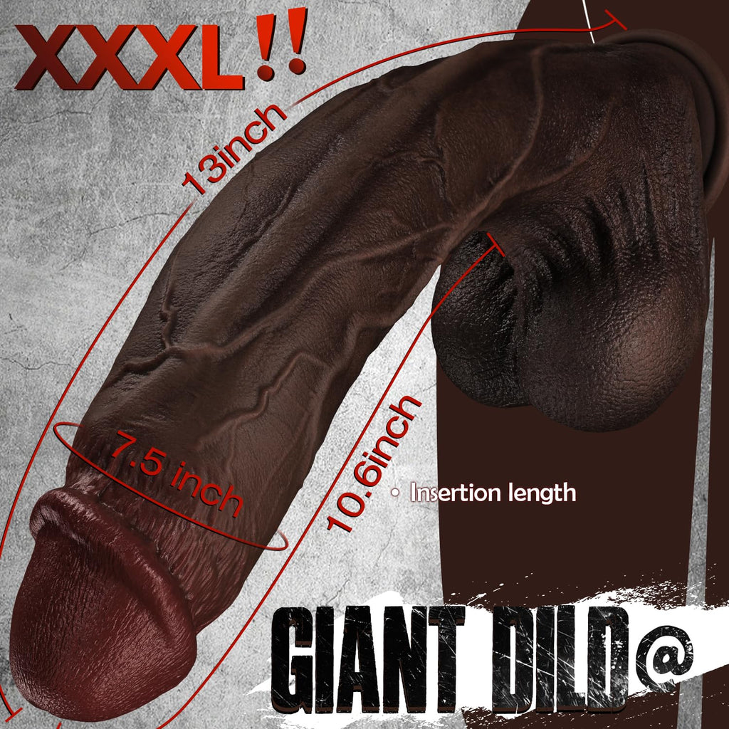 13 Inch Thick Black Dildo S42930