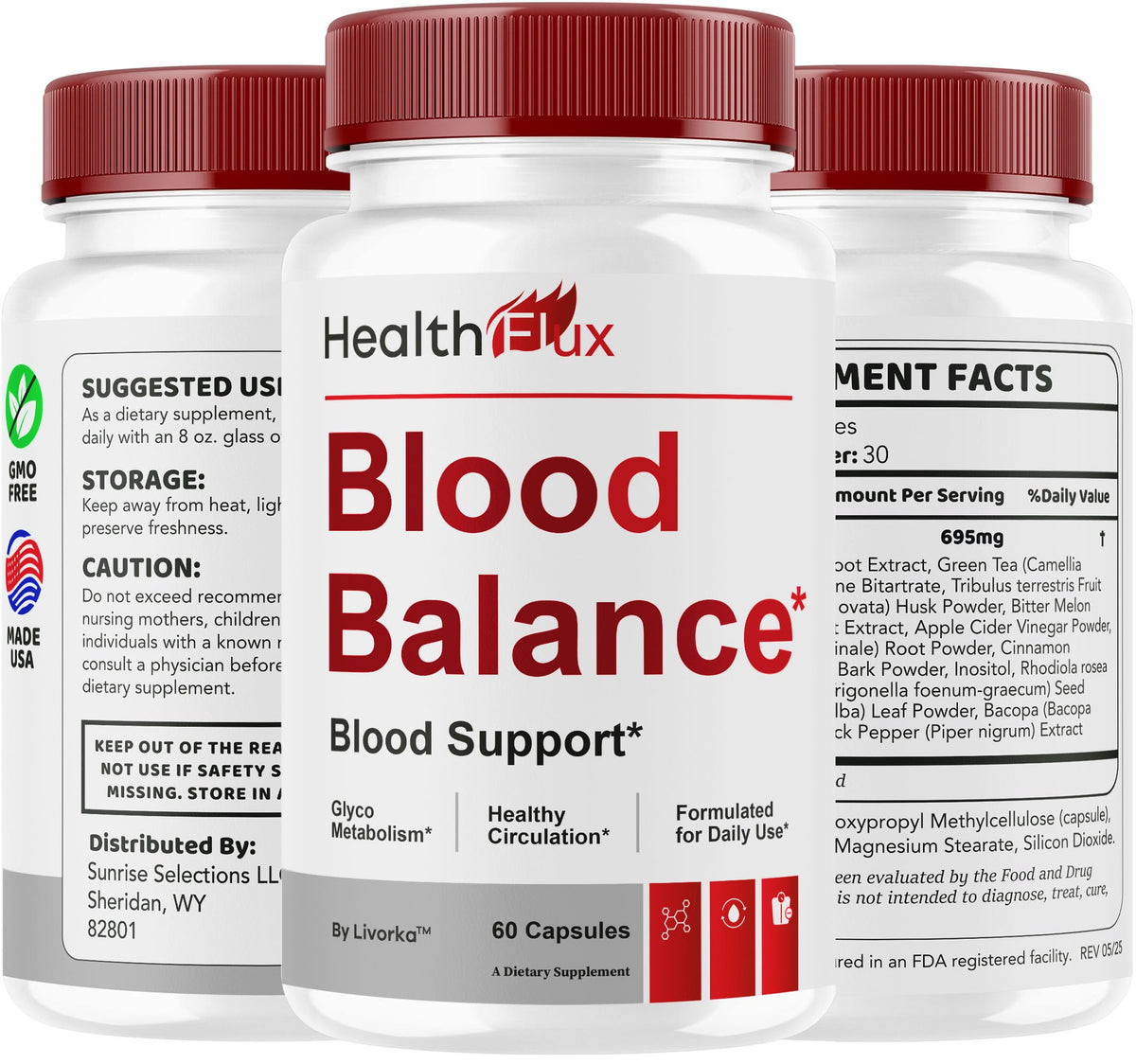 Health Flux Support Supplement Capsules 180 Capsules L332432