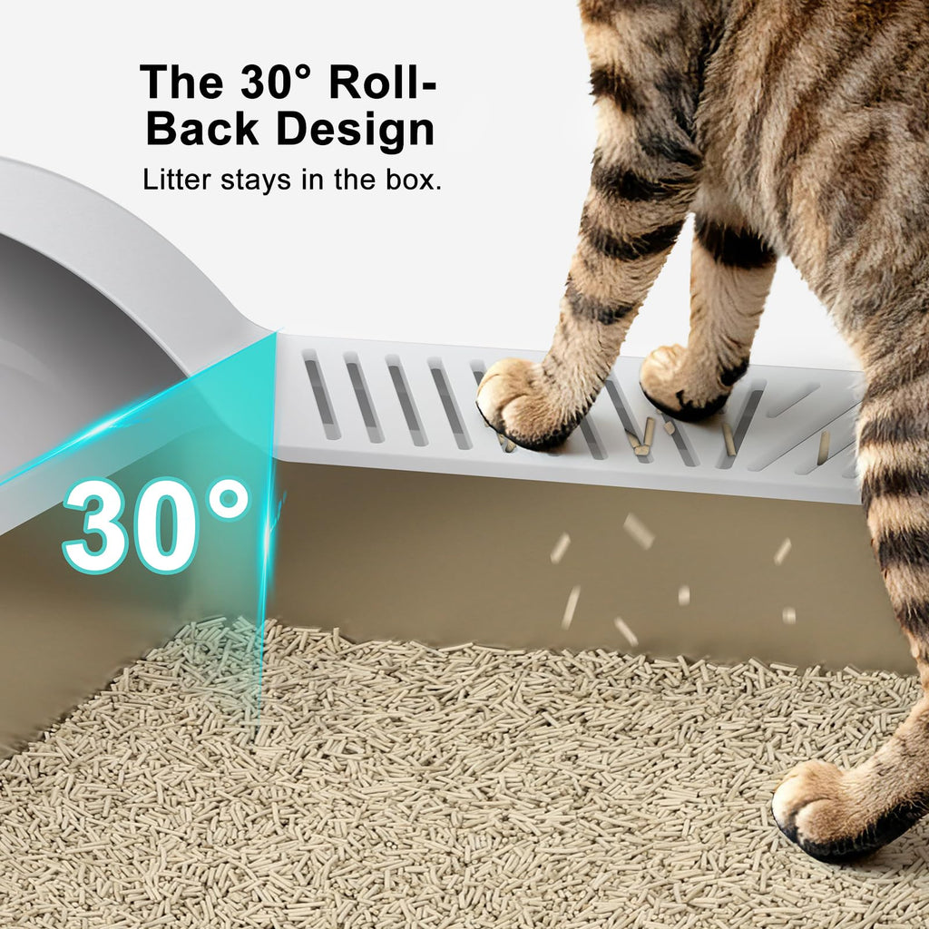 XL Enclosed High Sided Stainless Steel Cat Litter Box with Lid V520504