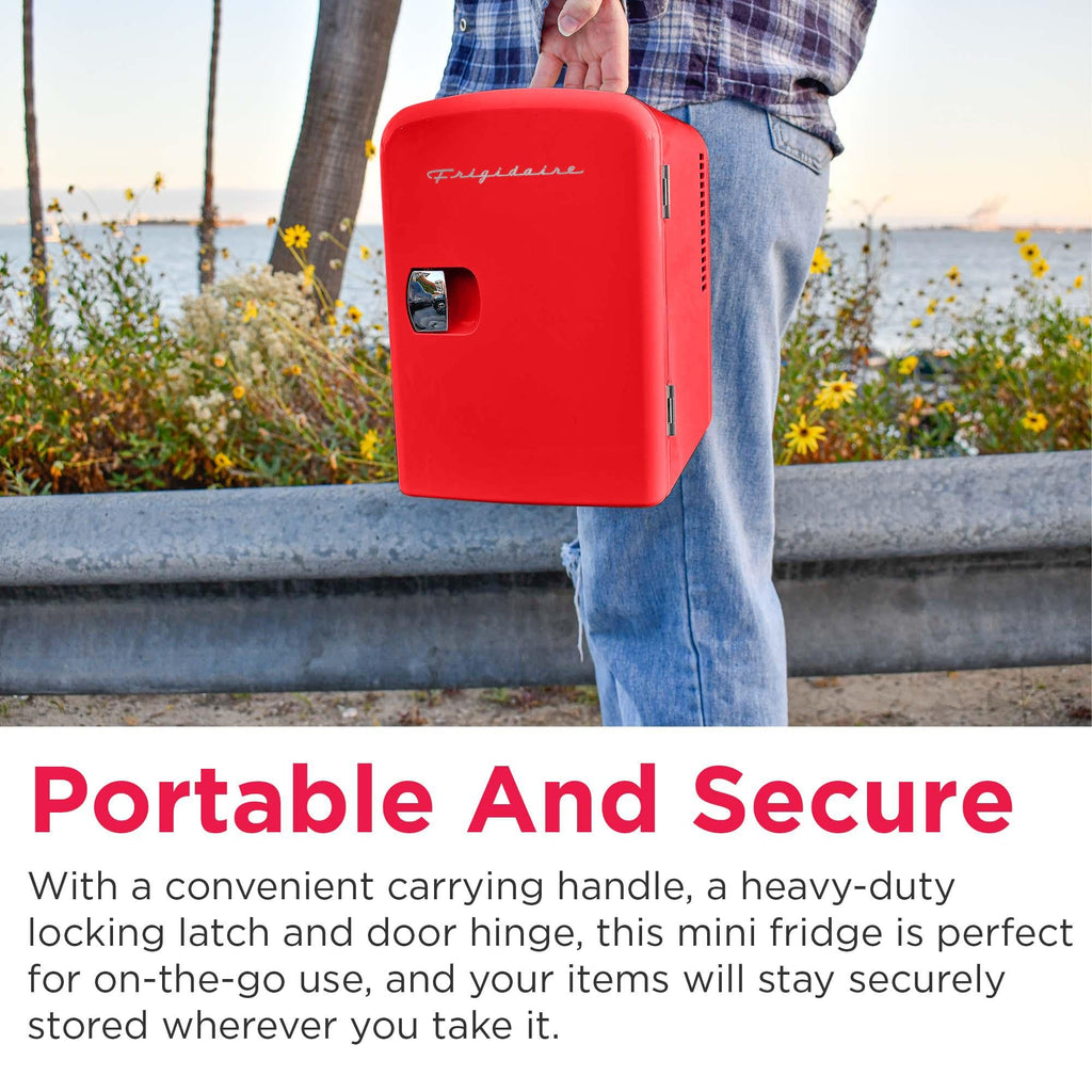 Portable Mini Fridge Cooler, 4 Liter, Red Y631724