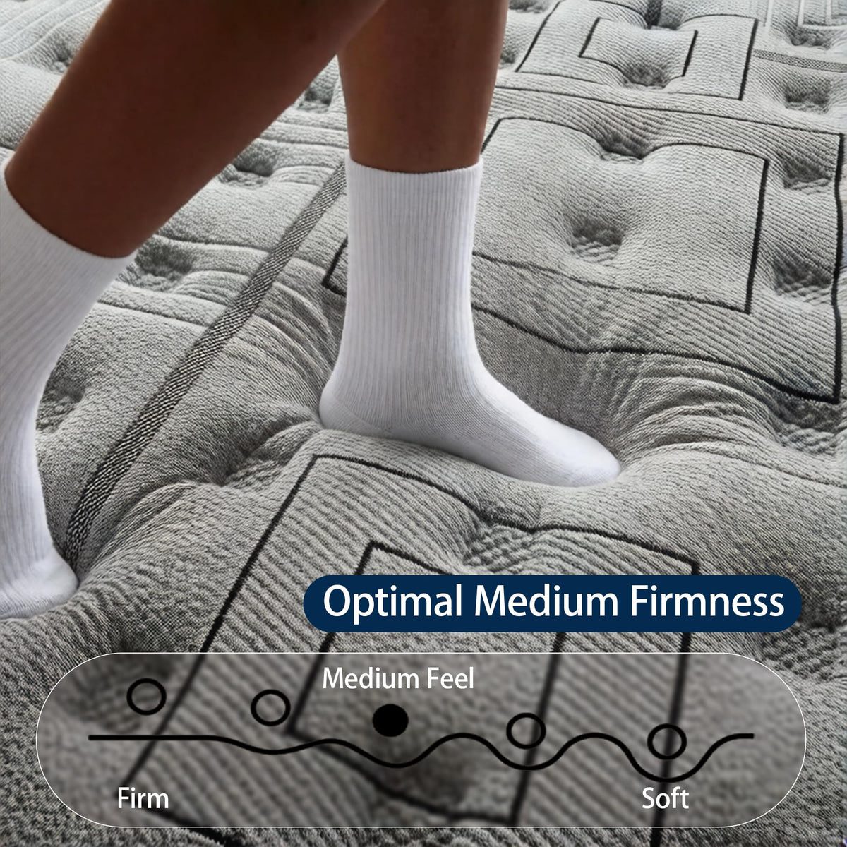Queen Size Hybrid Memory Foam Mattress P300502