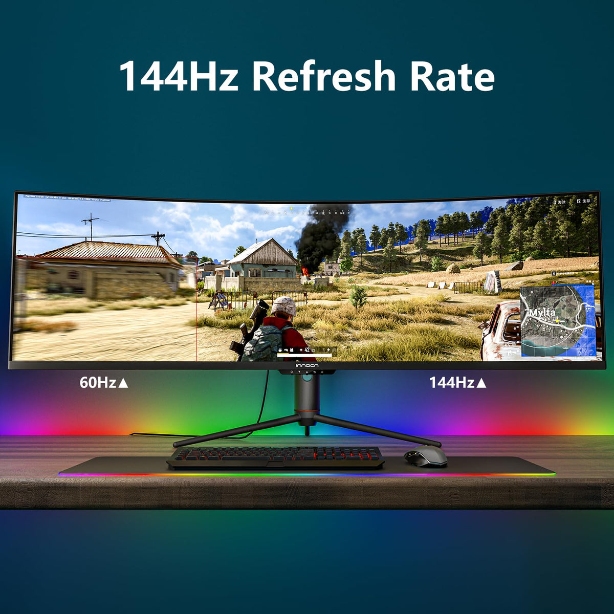 49" Curved Ultrawide Gaming Monitor 144Hz I964435