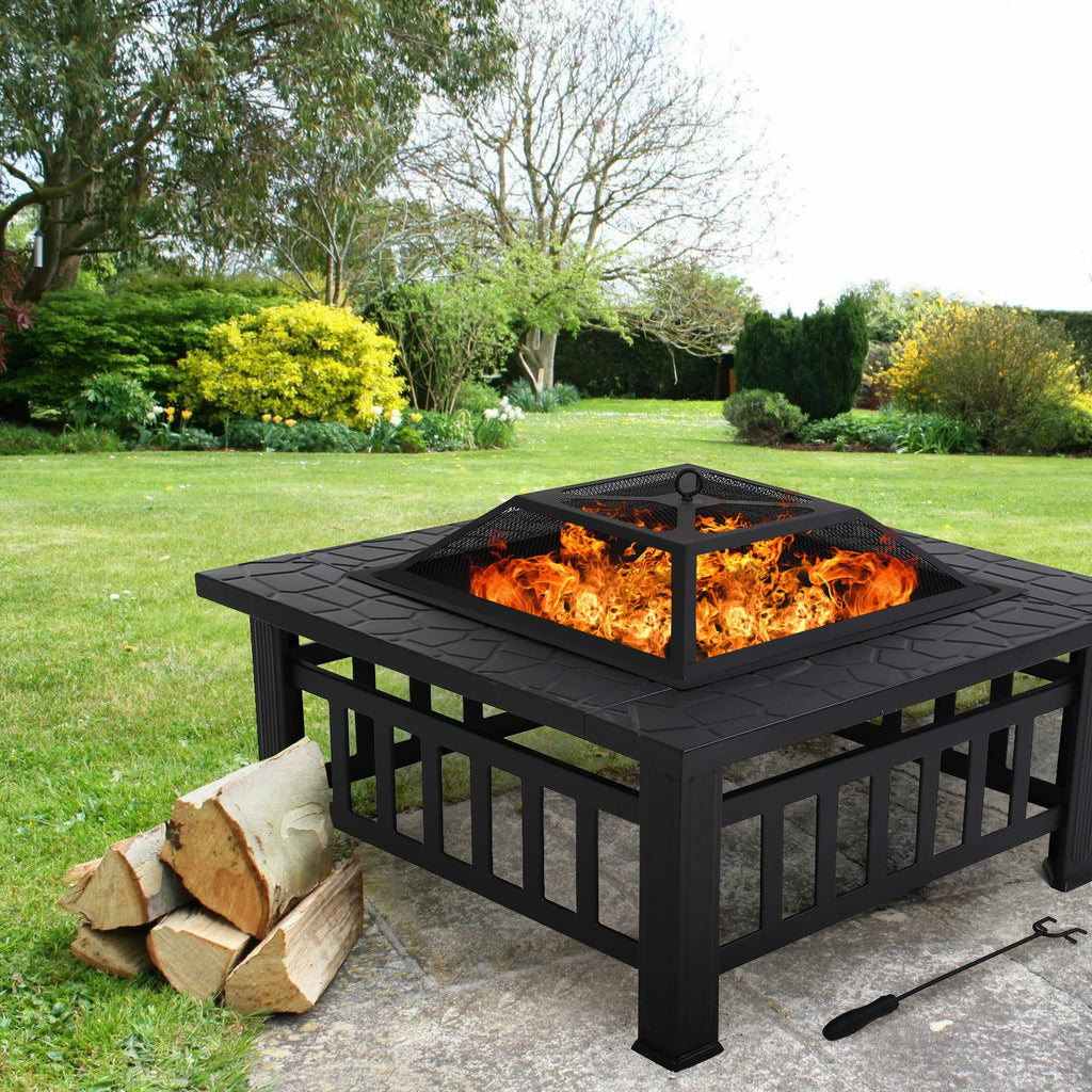 32 in Square Smokeless Fire Pit Table M746