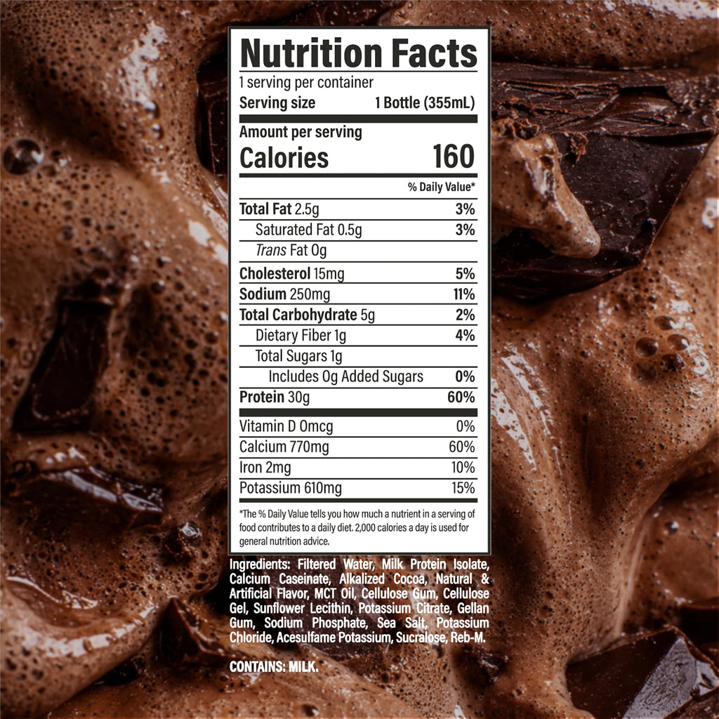 Chocolate Protein Shake 30g Whey 12 Fl Oz 12-Pack W7533