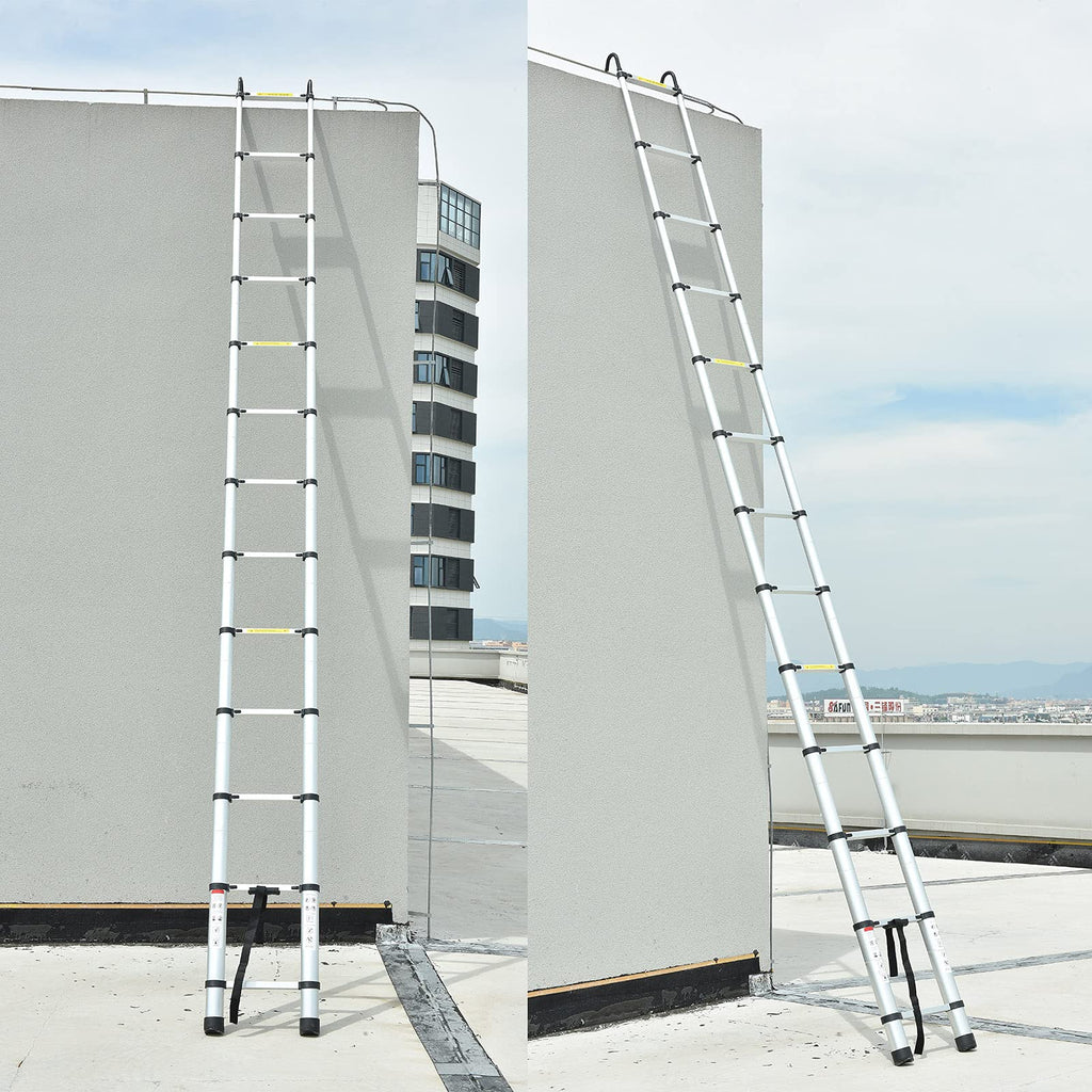 Collapsible Telescoping Ladder 20.5FT Aluminum Lightweight 330LB Capacity D372992