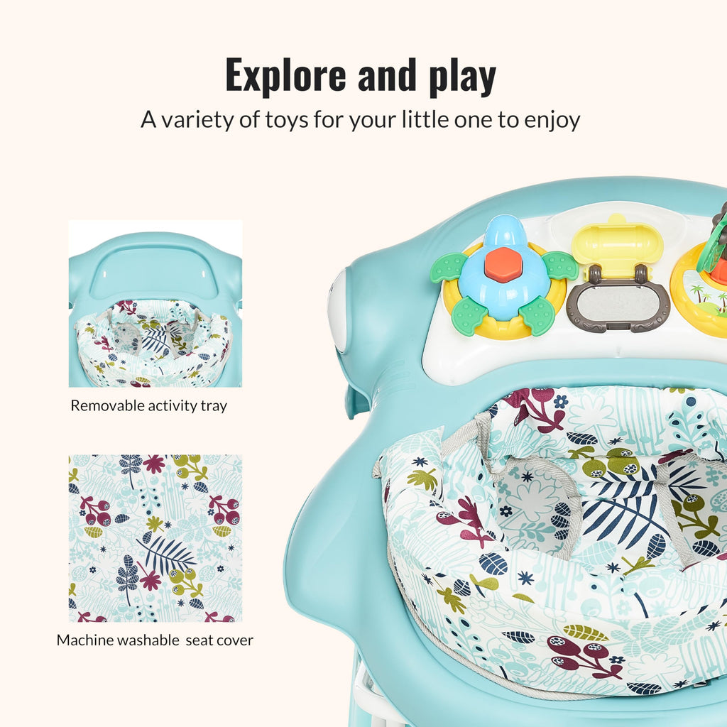 2-in-1 Foldable Baby Walker with Adjustable Height I69861