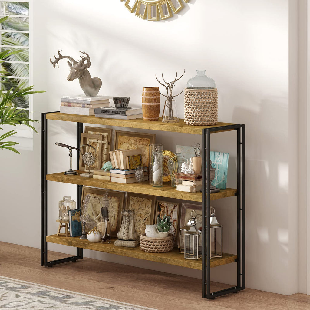 3-Tier Wood and Metal Bookshelf C364398