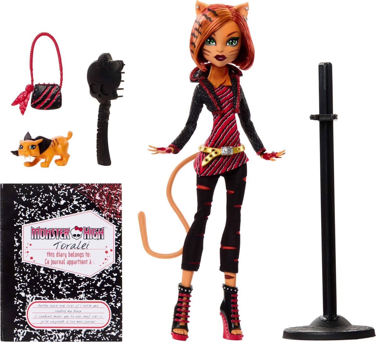 Monster High Doll with Doll Stand, Diary, and Pet E130
