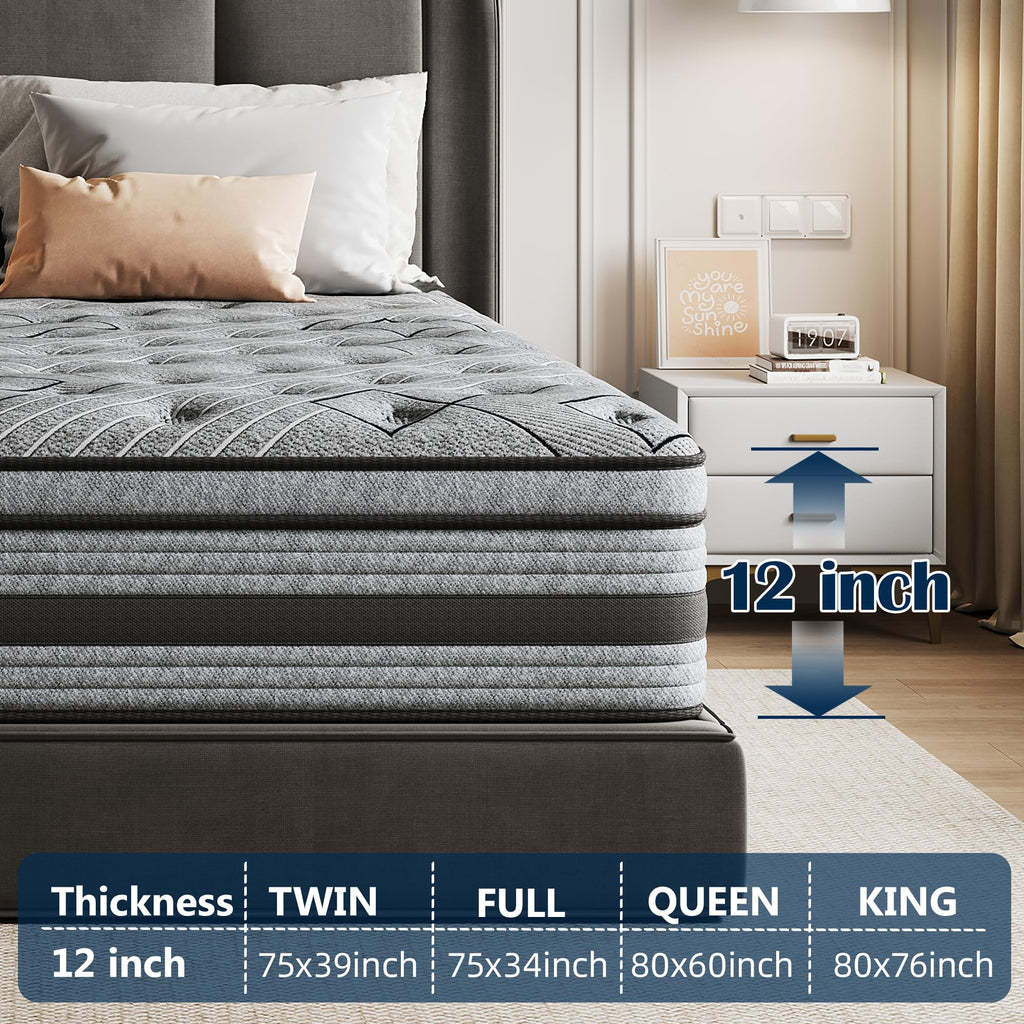 Queen Size Hybrid Memory Foam Mattress P300502