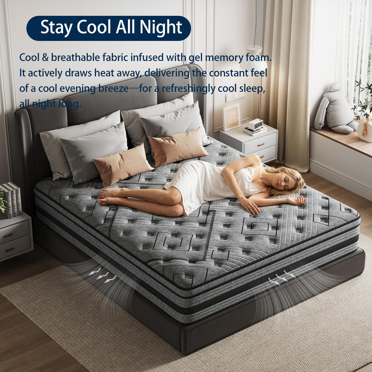Queen Size Hybrid Memory Foam Mattress P300502
